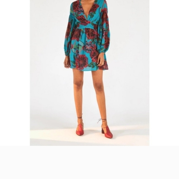 Farm Rio Brilliant Floral Mini Dress Size: M - Picture 5 of 8